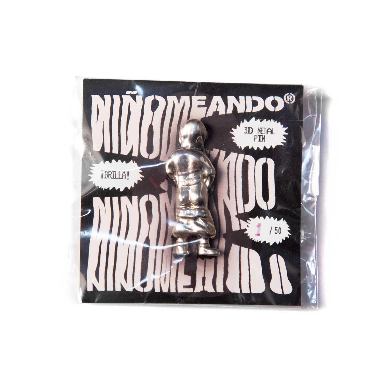 3D Metal Pin - Negro